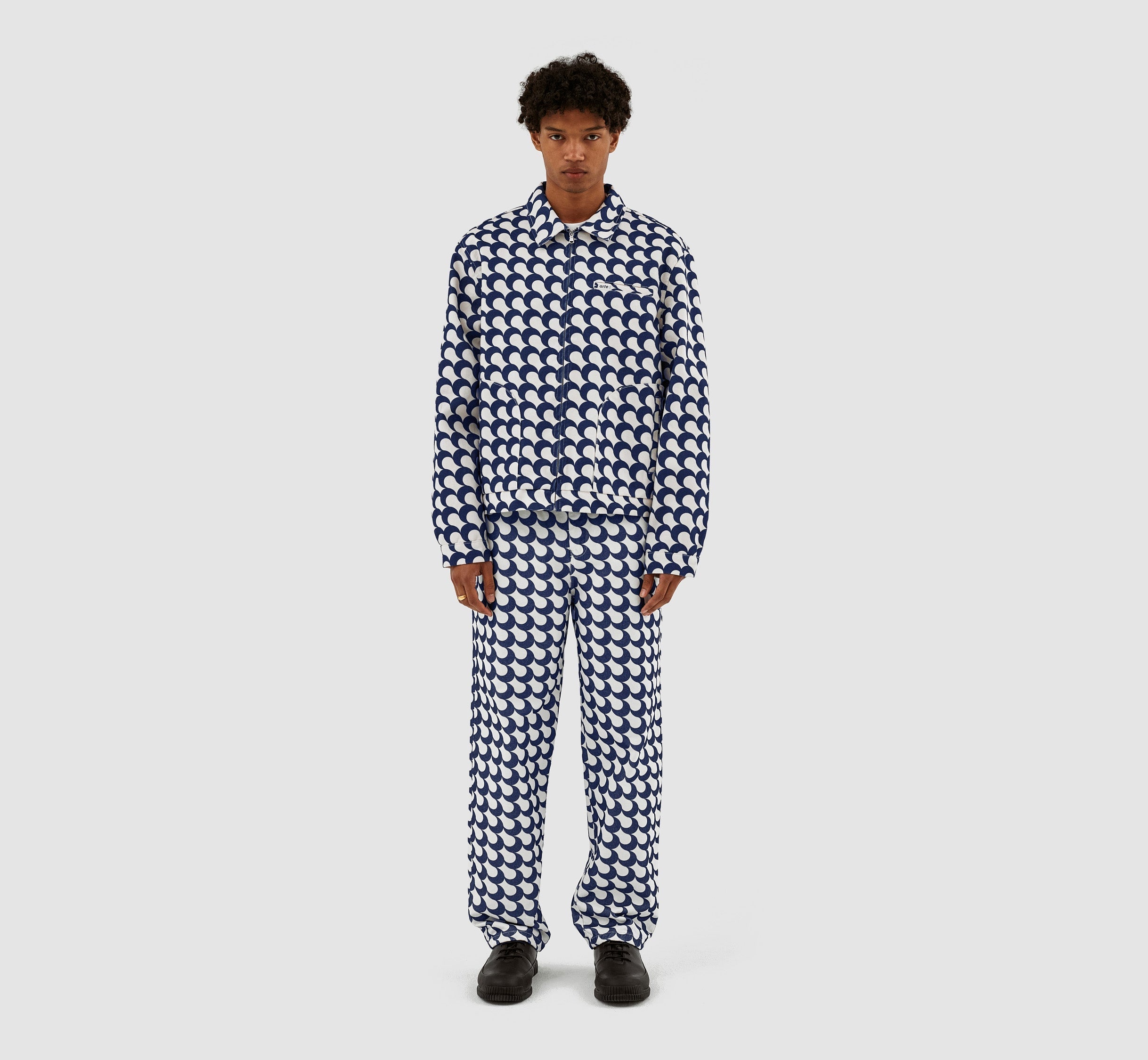 Veste Jackson imprimé Bau - Marine/Blanc