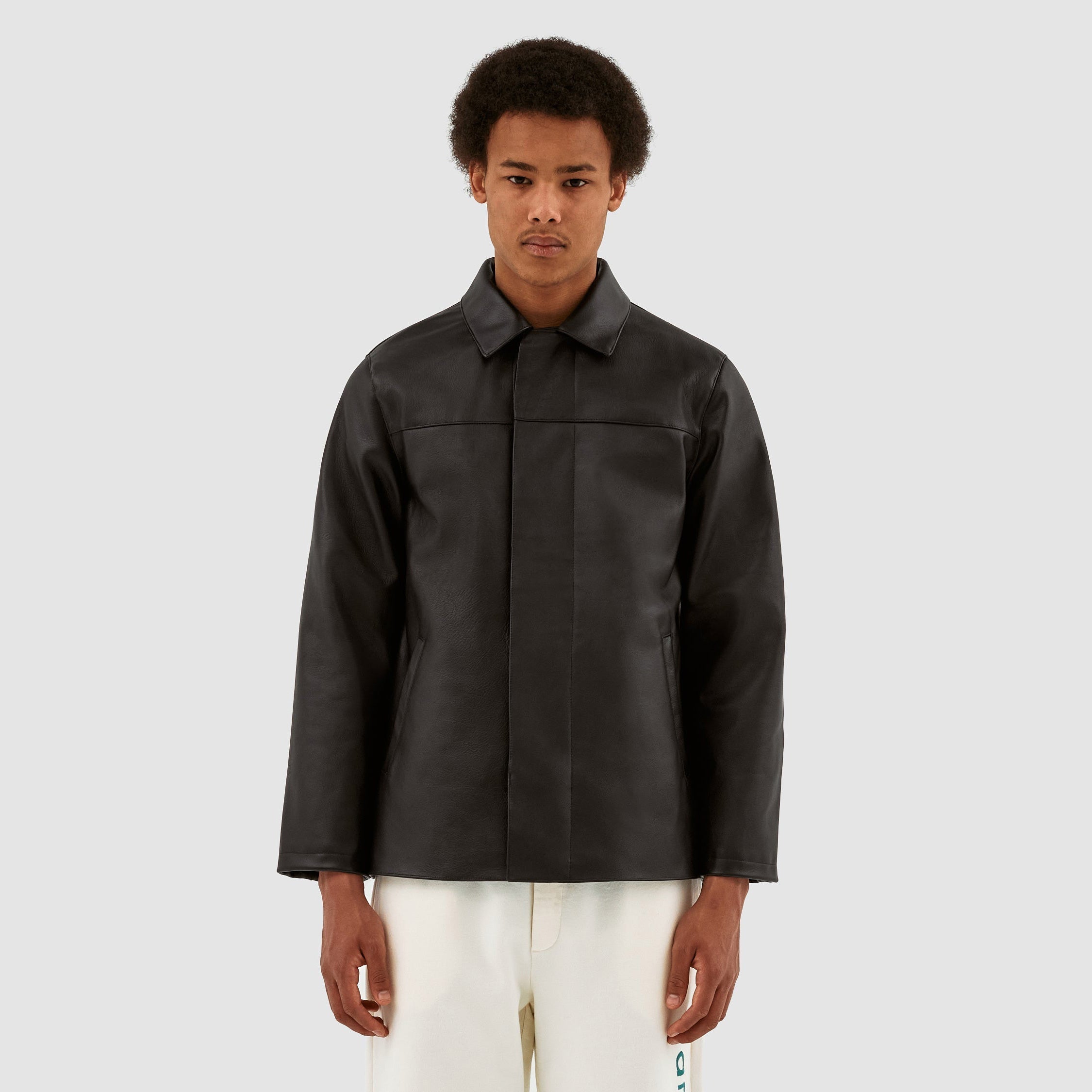 John Leather Jacket - Noir