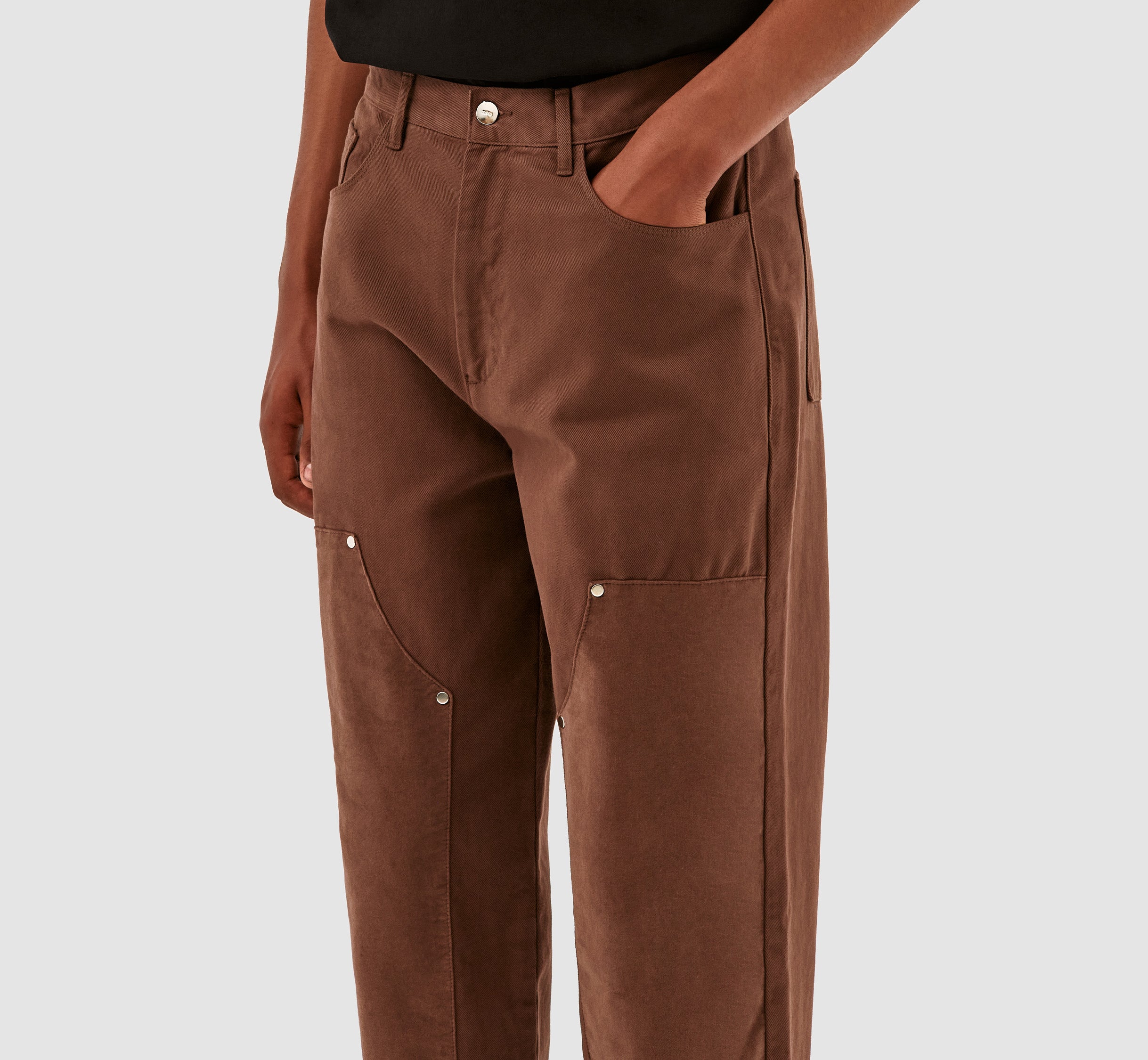 Pantalon en velours de coton Porter - Marron
