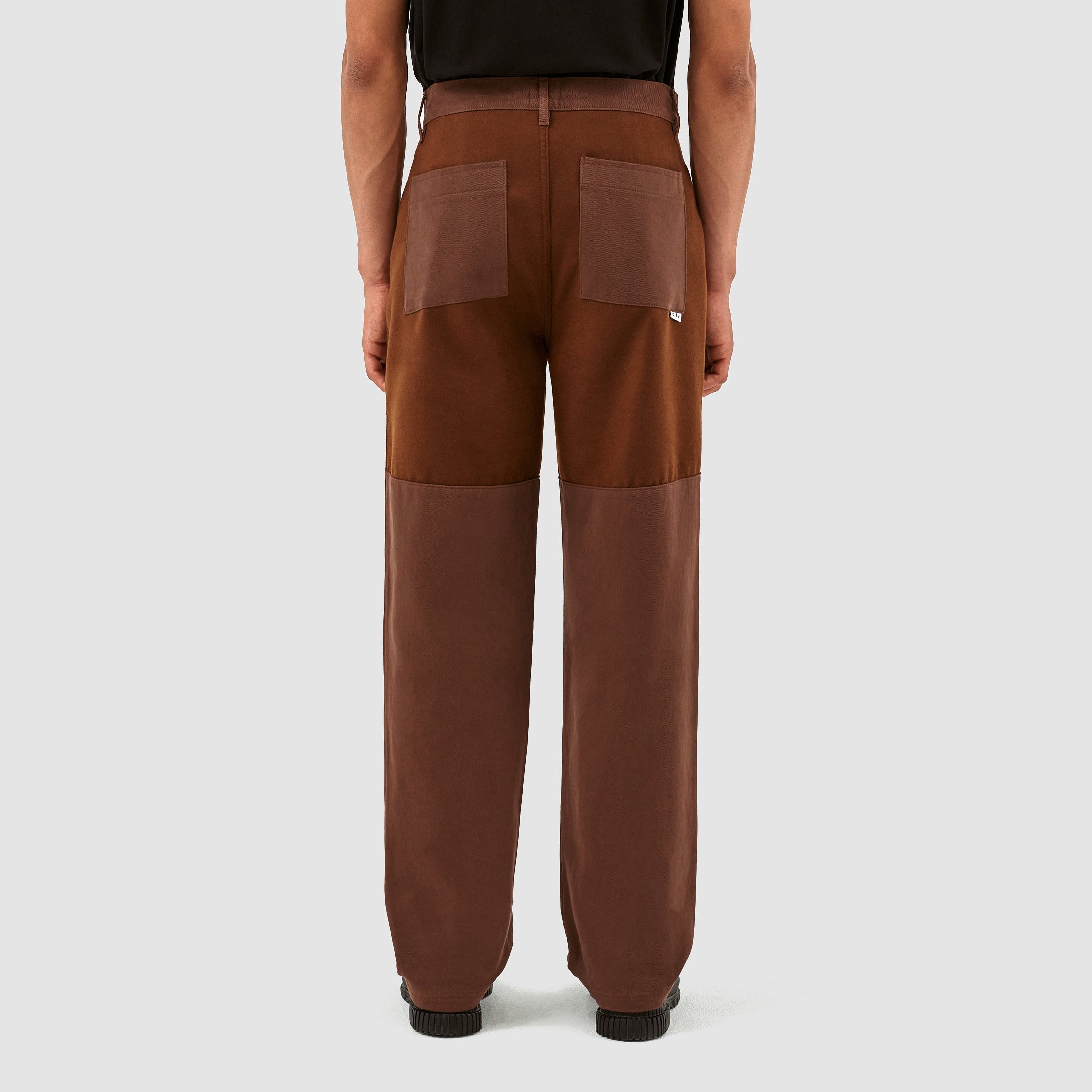 Pantalon en laine et coton Porter - Marron