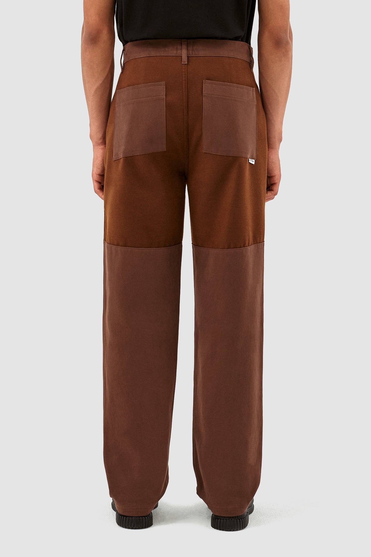 Pantalon en laine et coton Porter - Marron