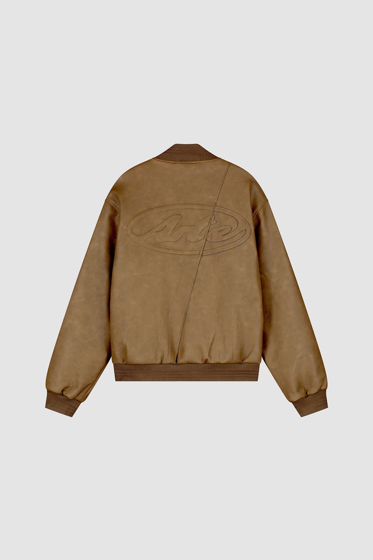 Veste universitaire en cuir - Marron