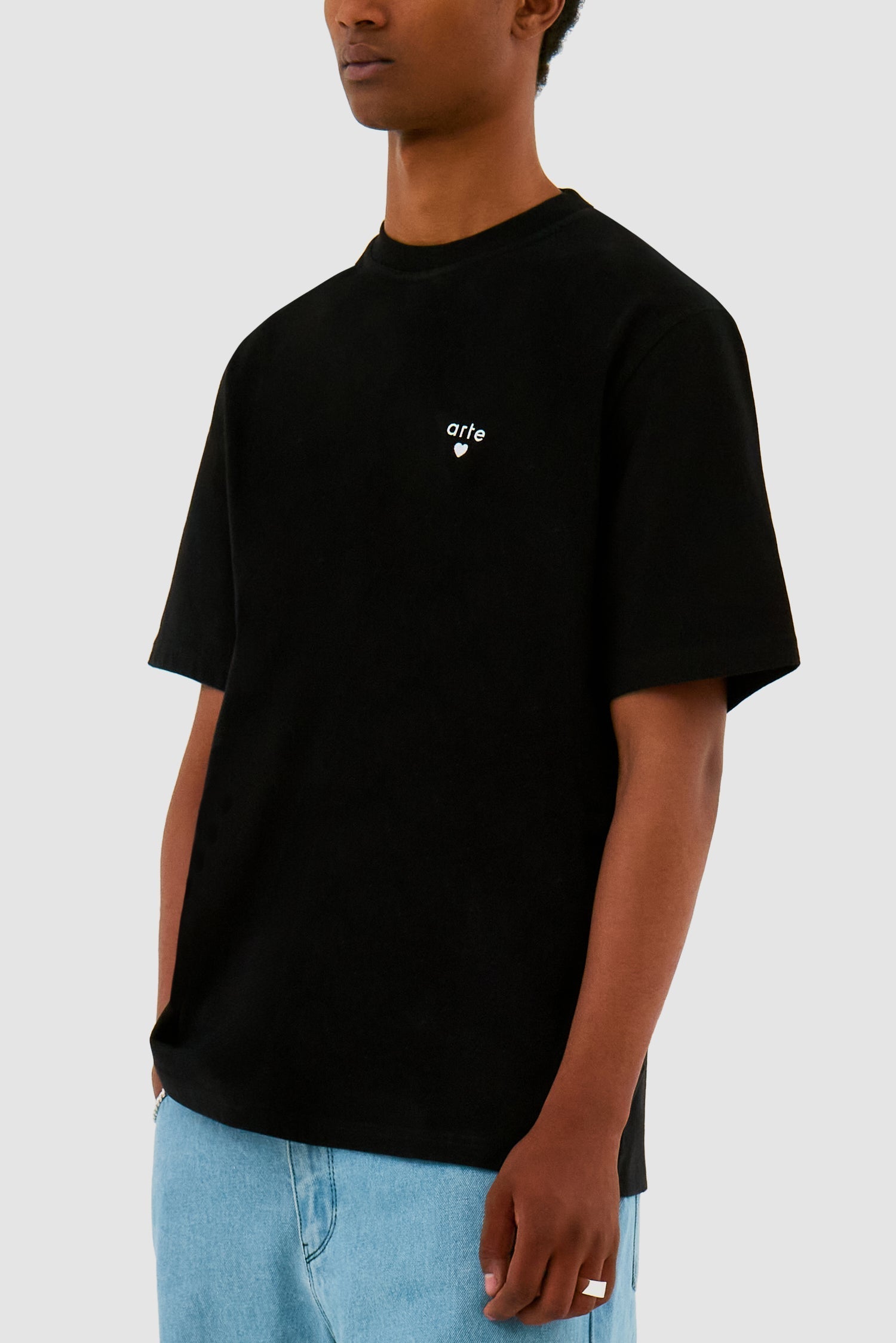 T-shirt avec logo en forme de cœur - Noir