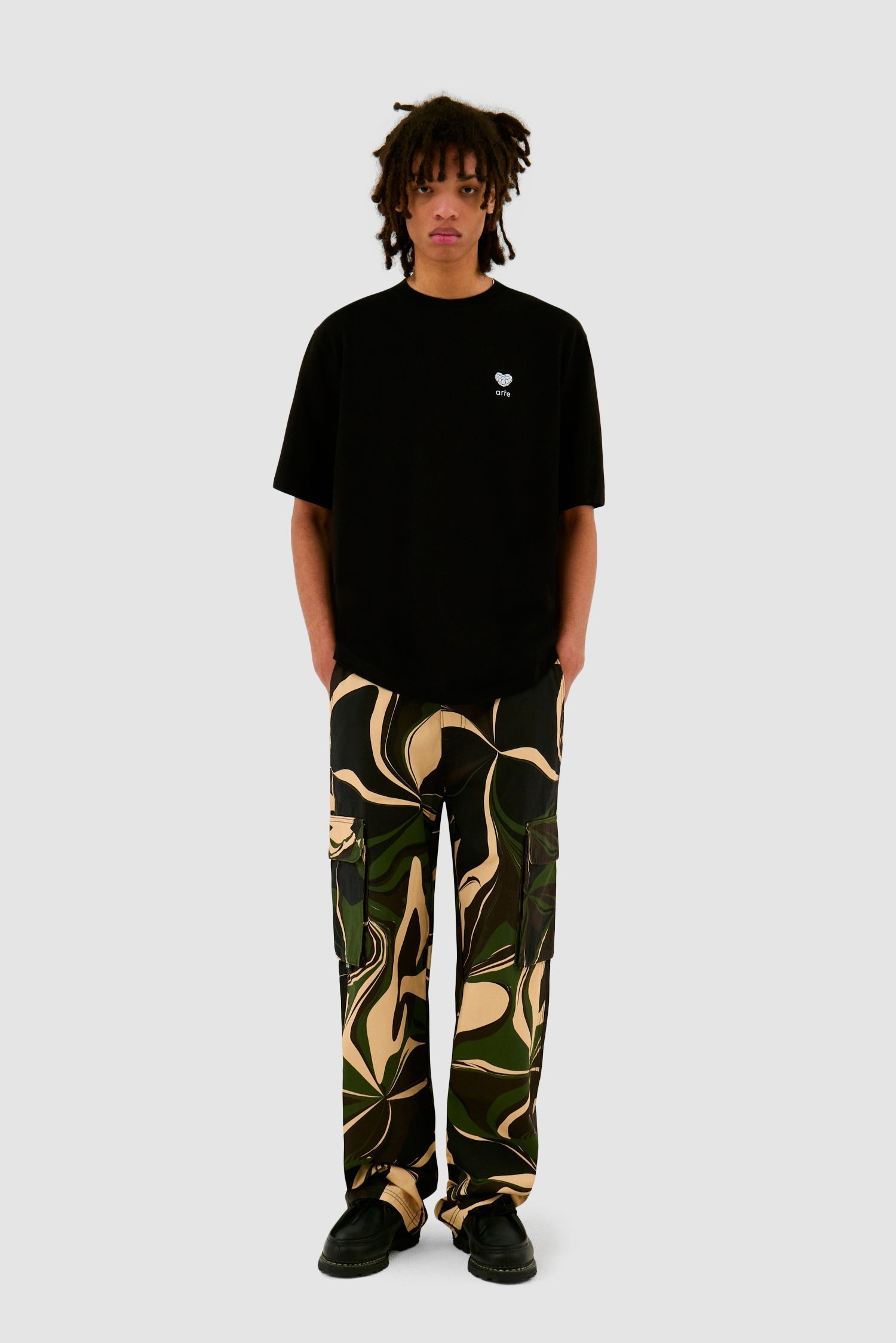 T-shirt avec logo en forme de cœur - Noir