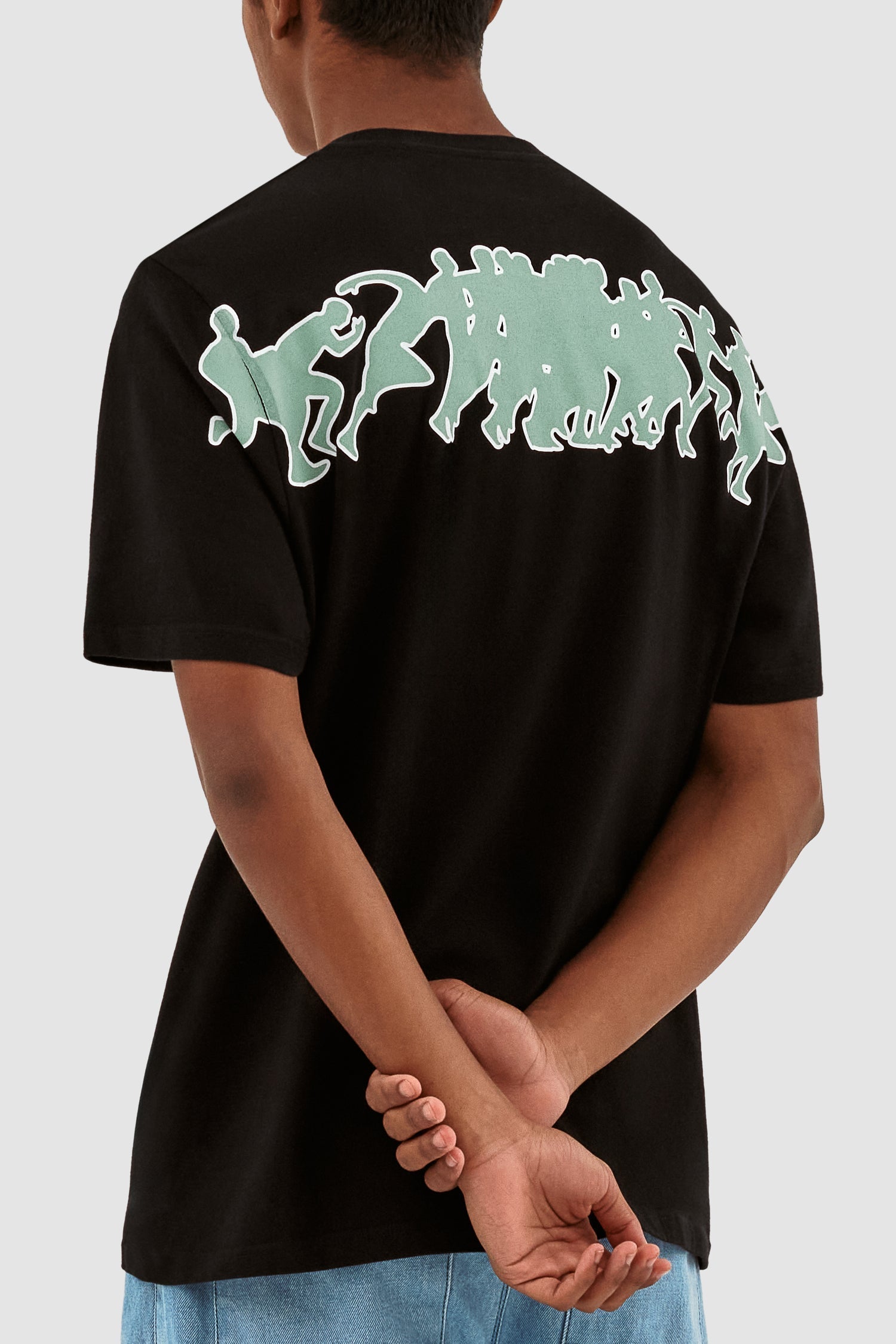 Teo Back T-shirt Multi Runner - Noir