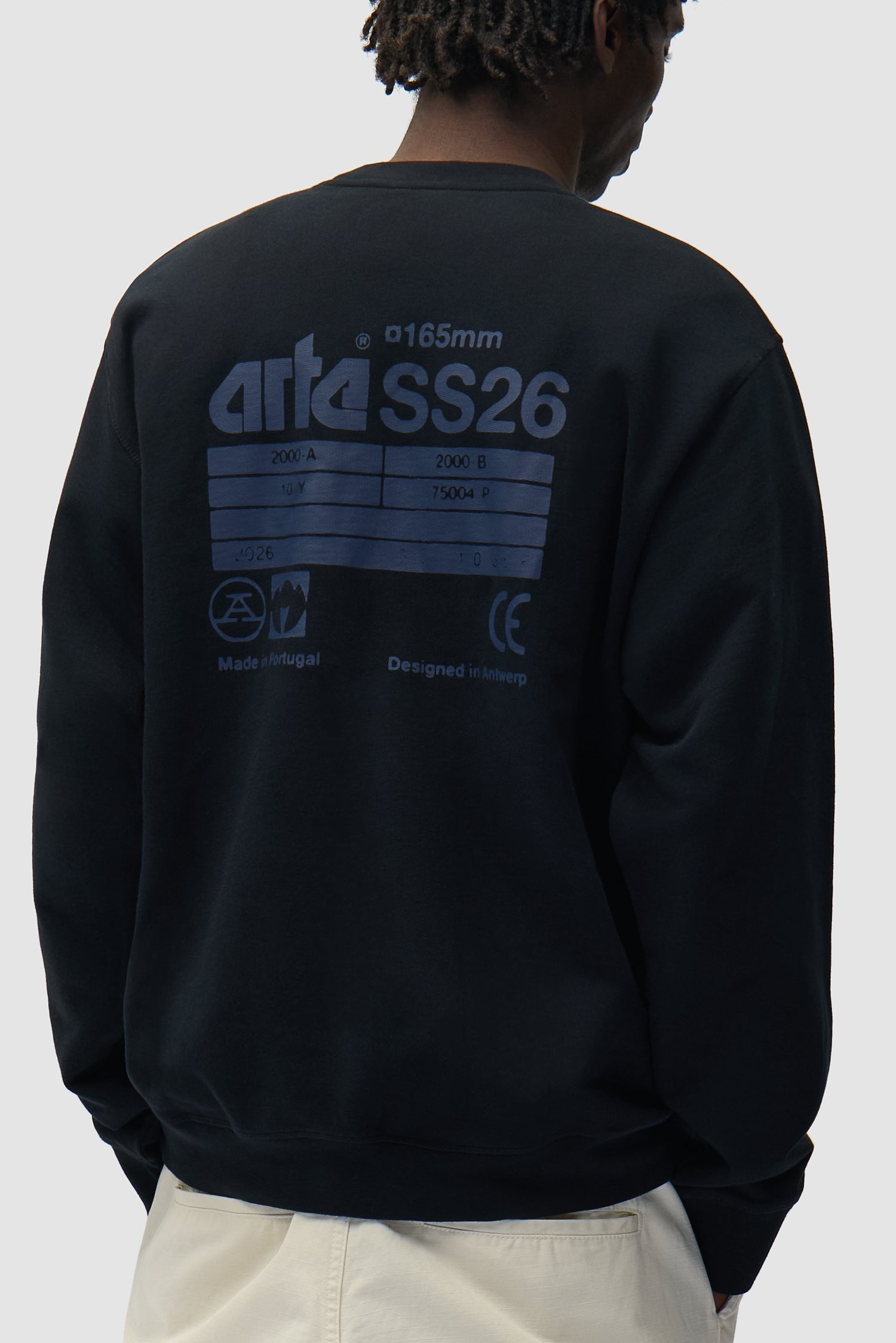 Sweat à col rond SS26 - Noir