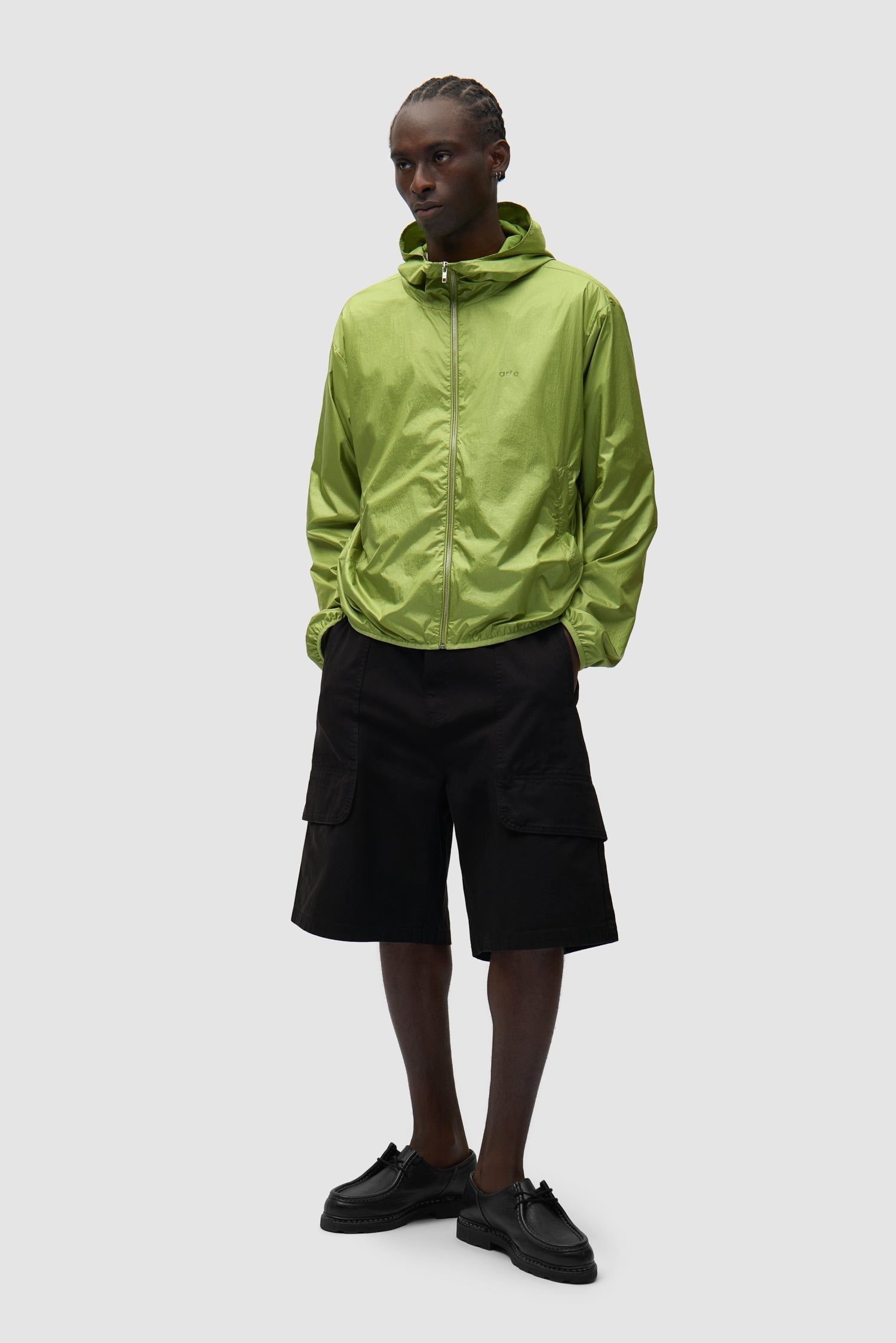 Veste en nylon brillant - Vert