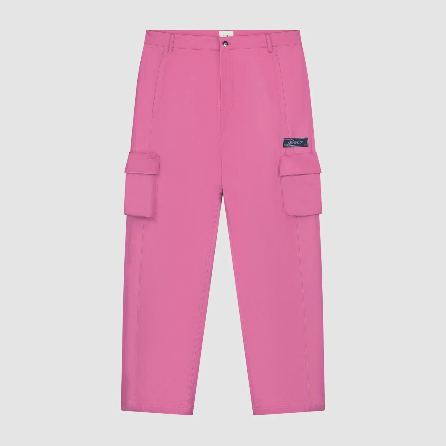 Pantalon en coton à poches 3D - Rose
