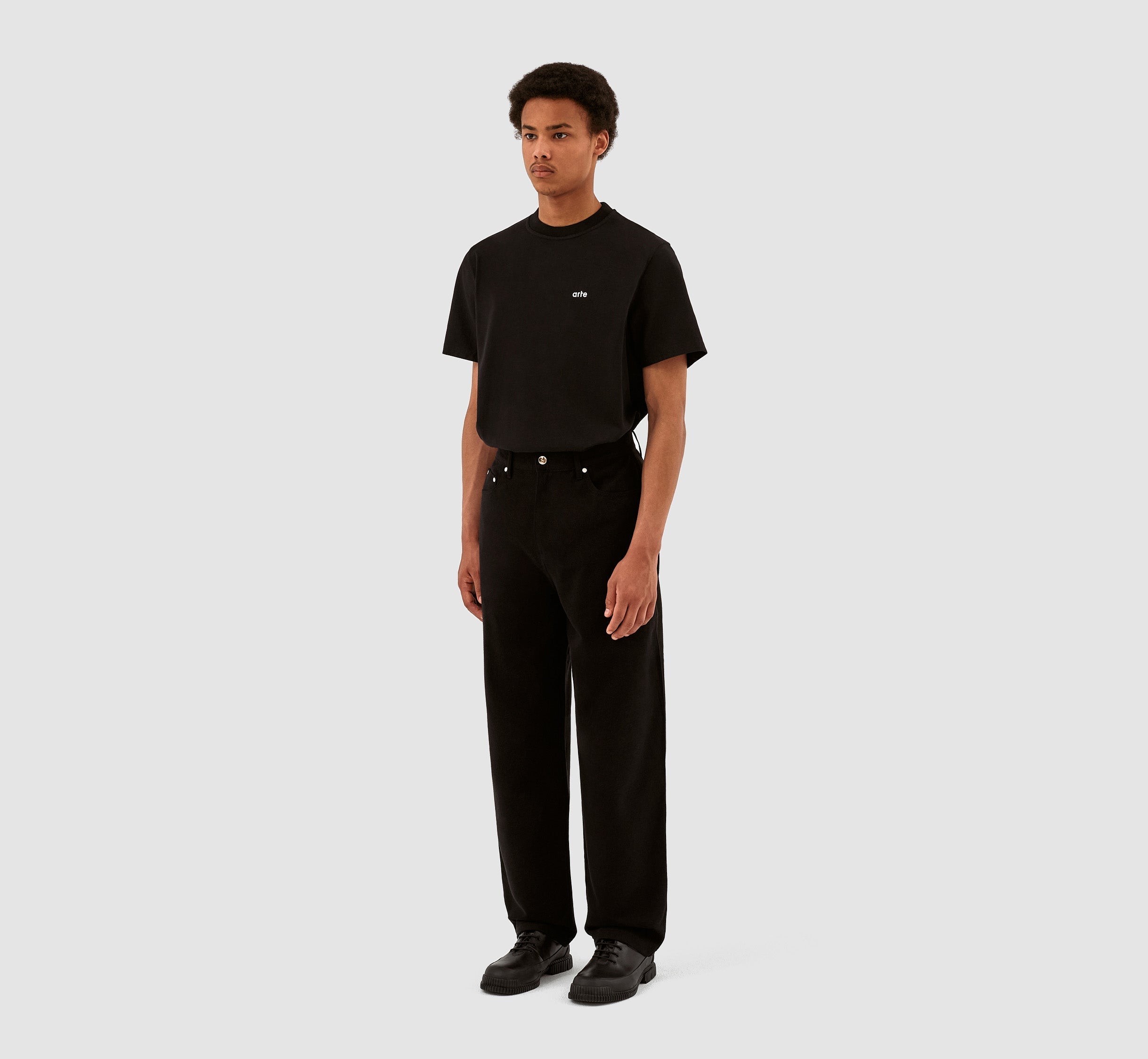 Pantalon en laine et coton Porter - Noir