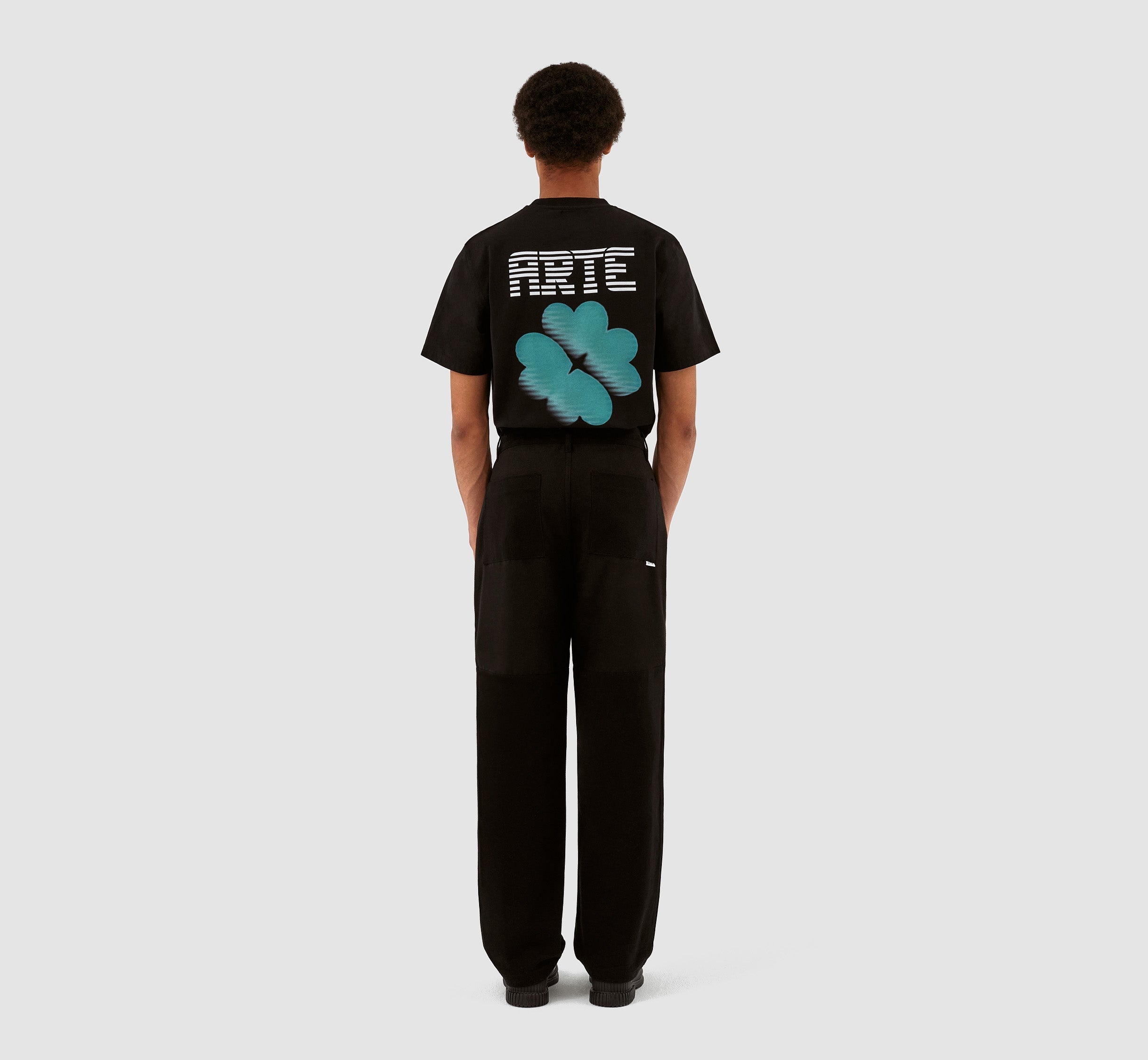 Pantalon en laine et coton Porter - Noir