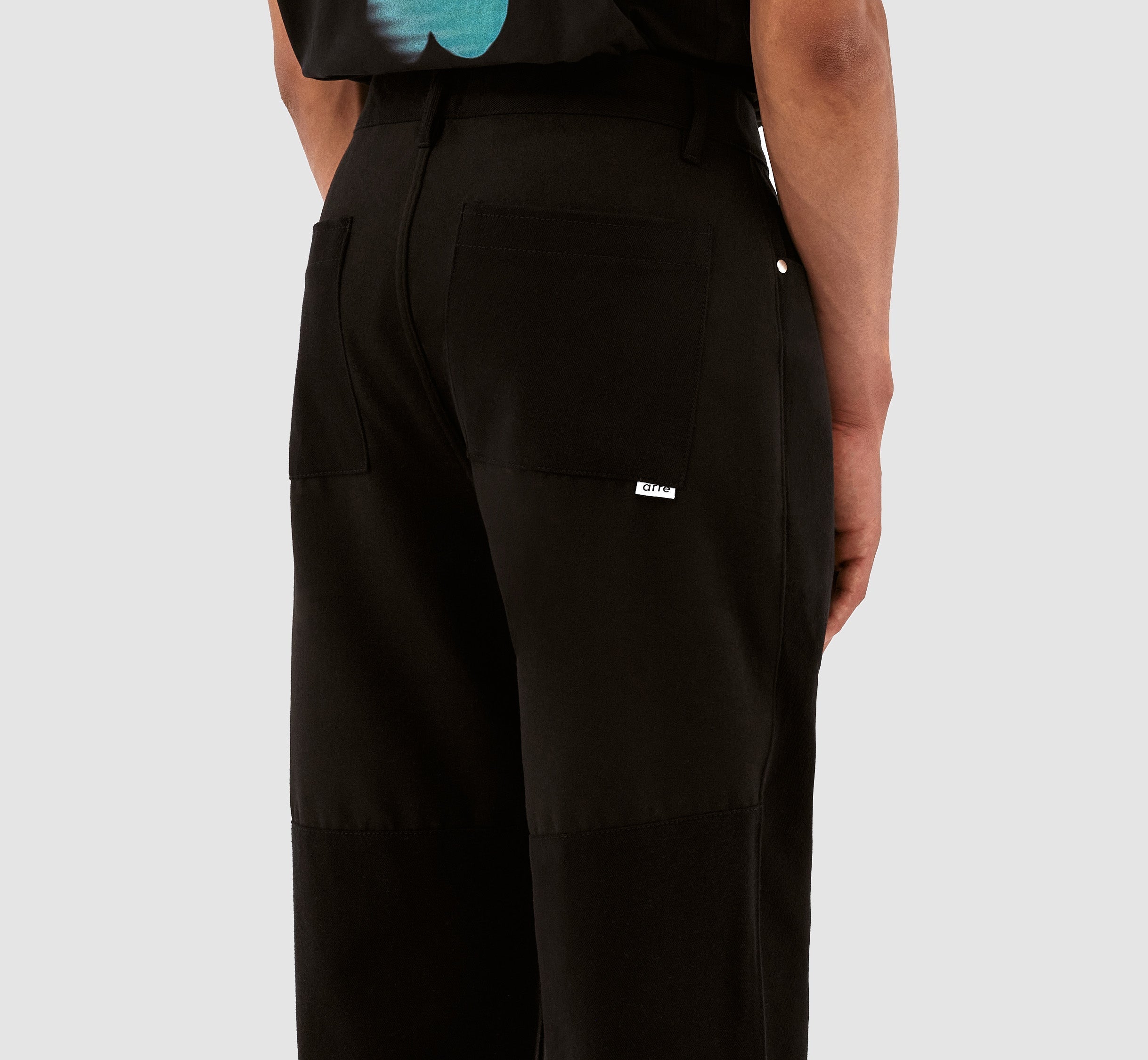 Pantalon en laine et coton Porter - Noir
