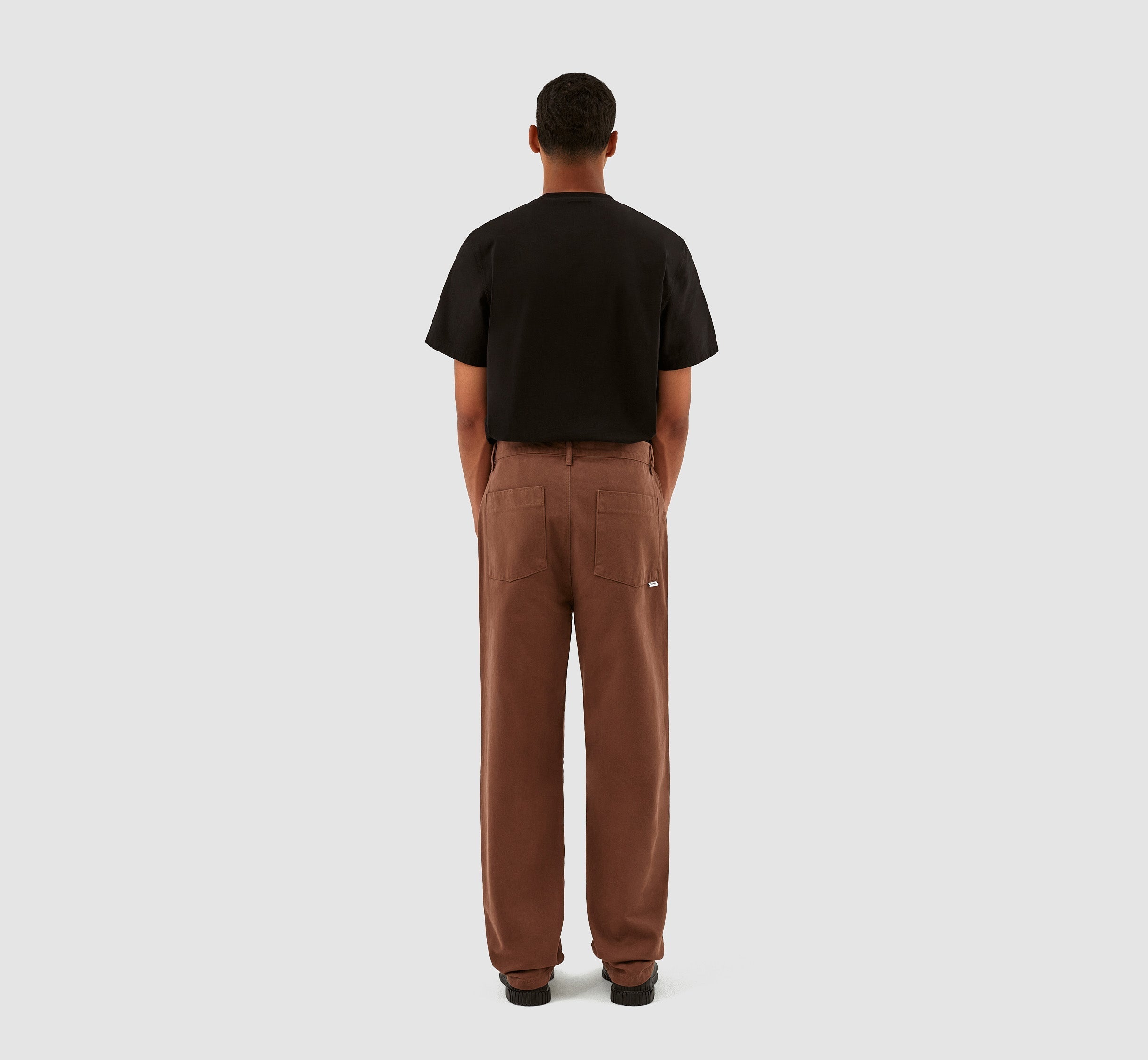Pantalon en velours de coton Porter - Marron
