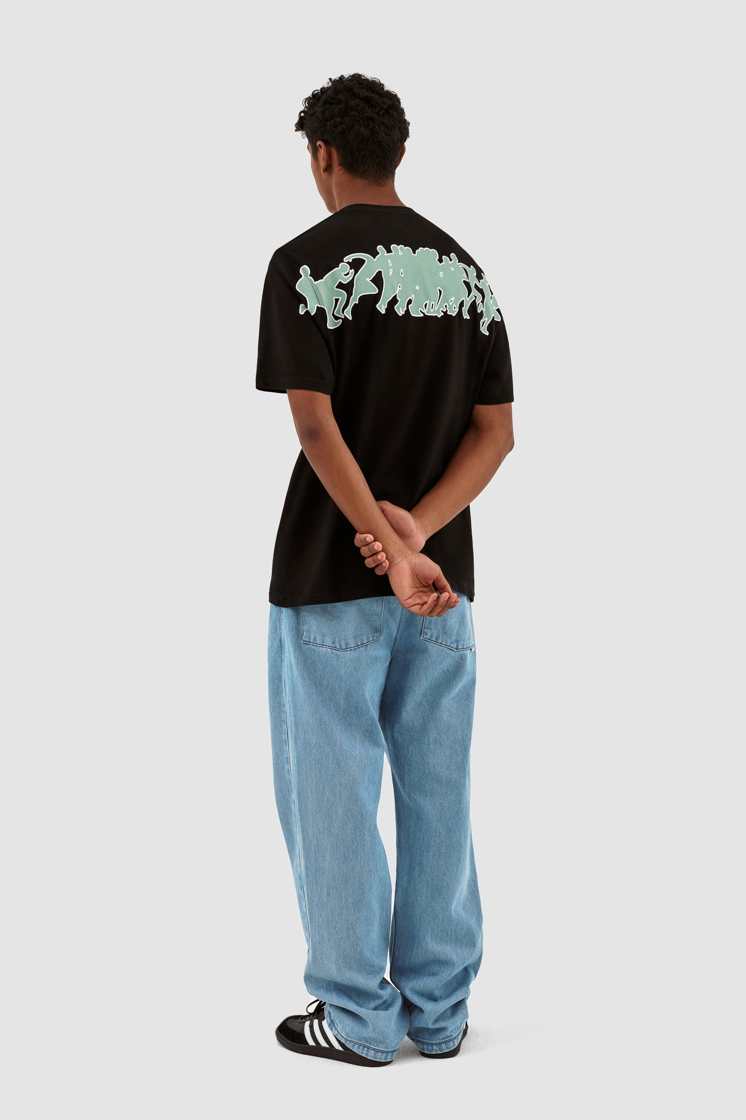 Teo Back T-shirt Multi Runner - Noir