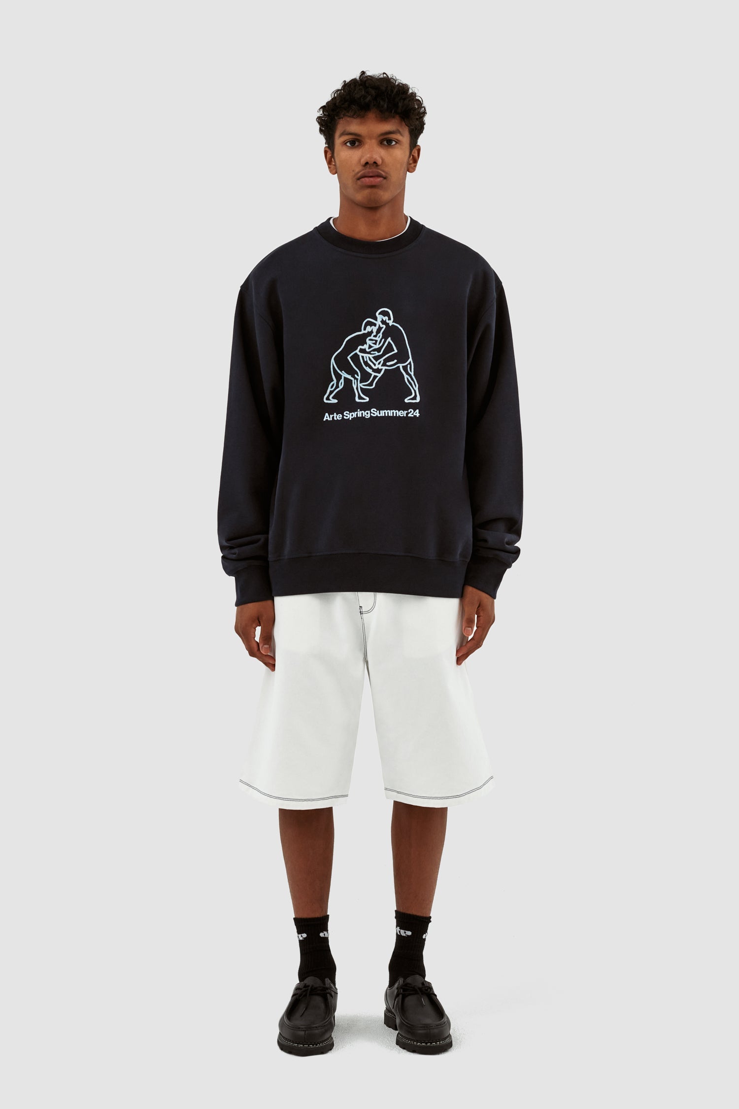 Carlos Fighters Crewneck - Marine
