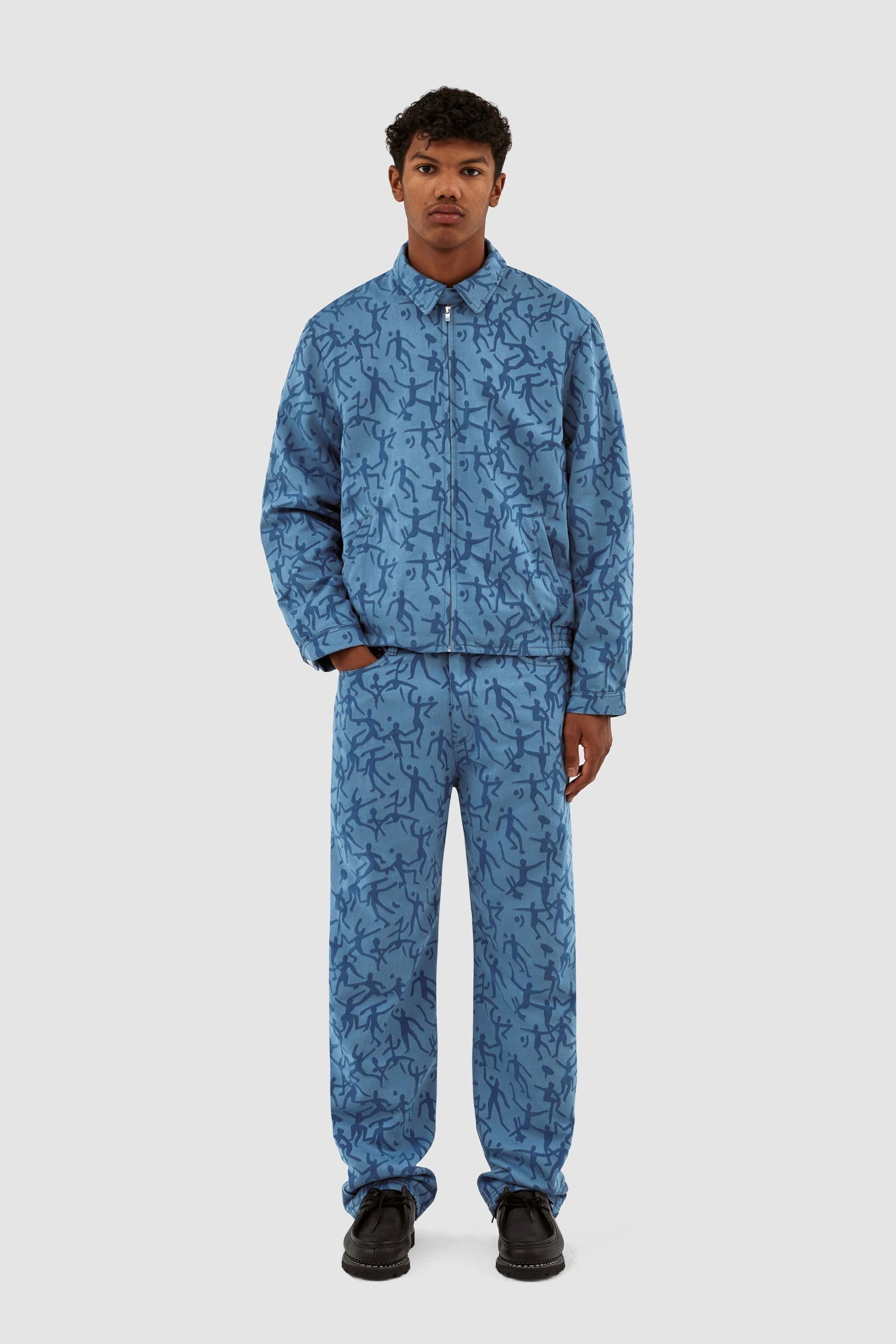 Pantalon James Allover - Bleu