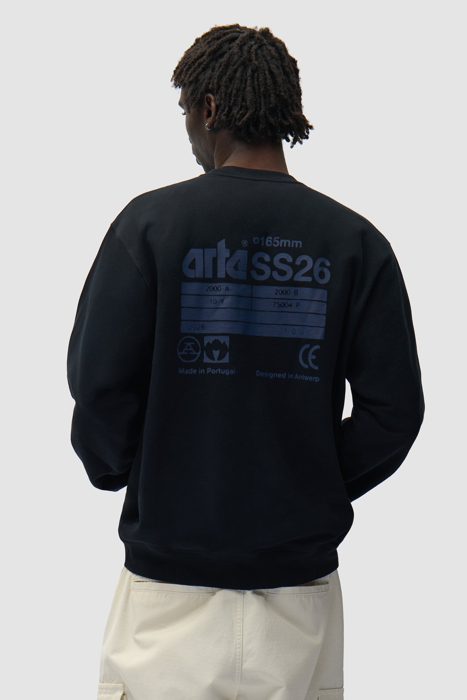 Sweat à col rond SS26 - Noir