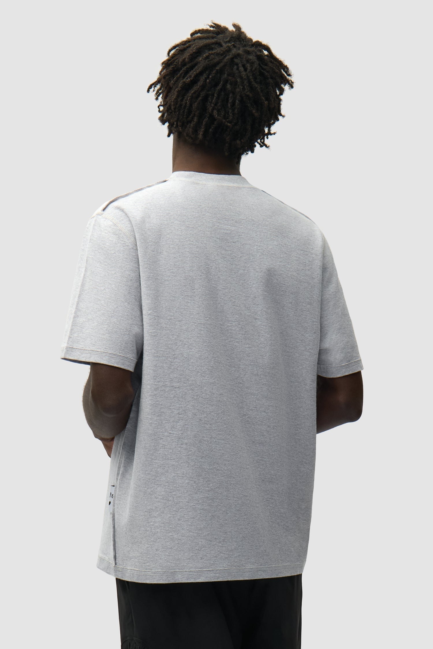 T-shirt à étiquette réversible - Gris