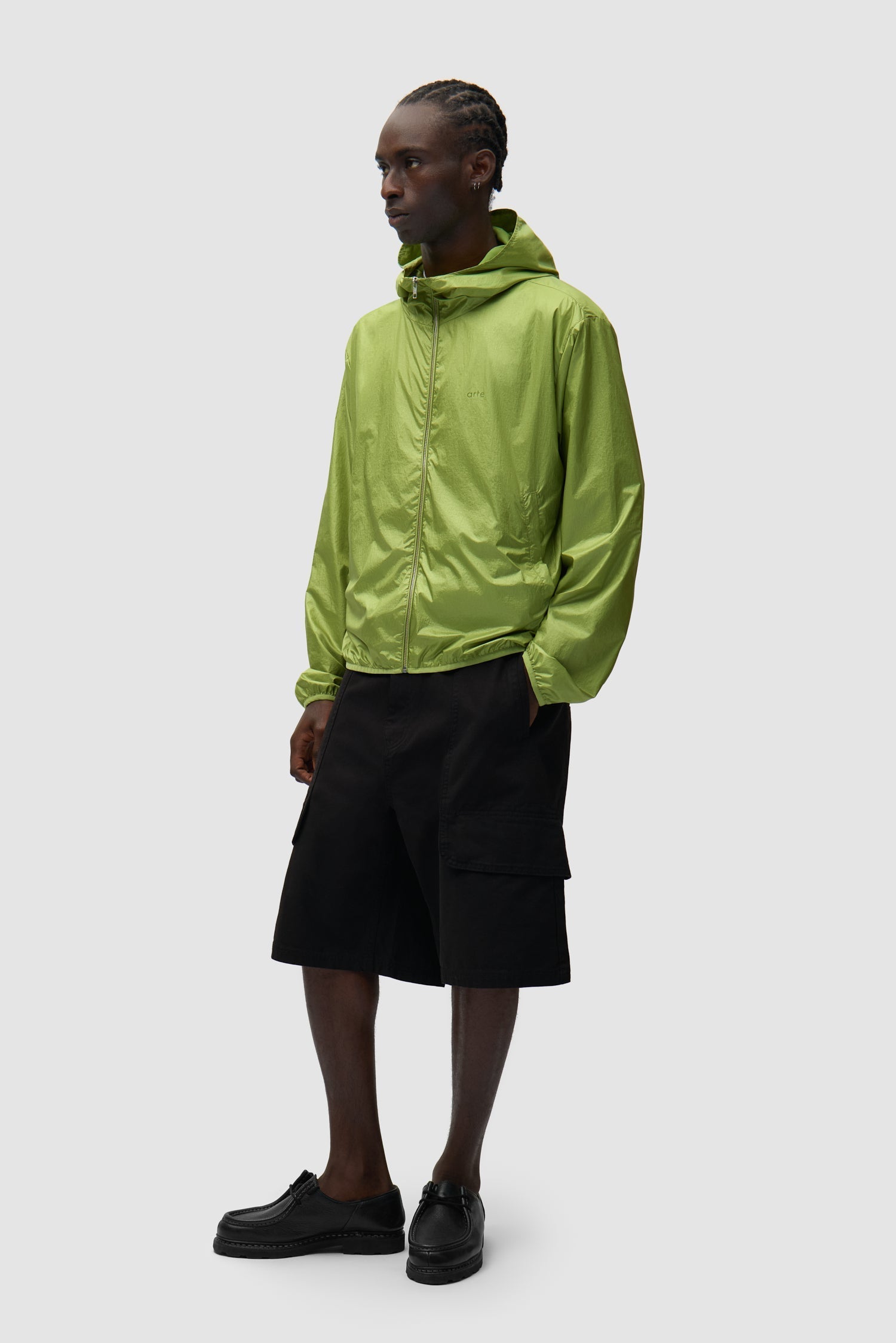 Veste en nylon brillant - Vert