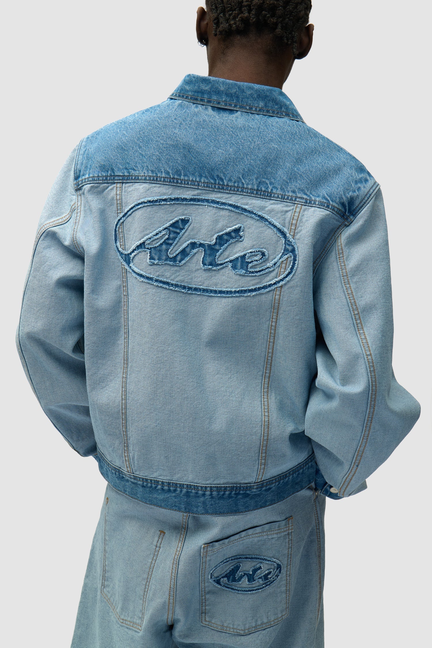 Veste en denim Inside/Out - Denim Bleach