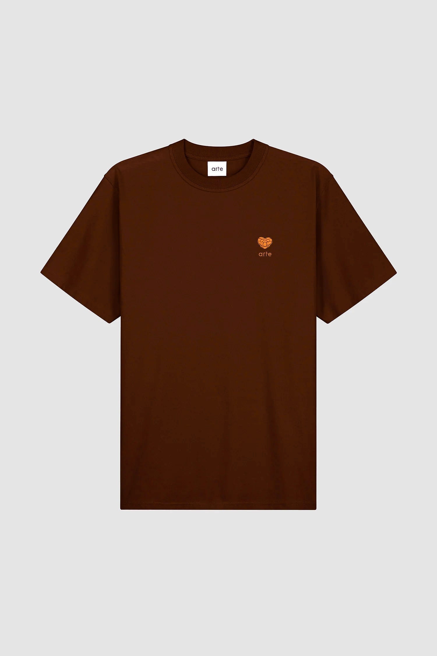T-shirt avec logo en forme de cœur - Marron